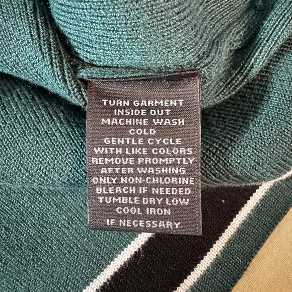 Investments II Women's Plus Sz 3X Green Sweater Crew neck LS Rayon Blend Buttons - Picture 5 of 8